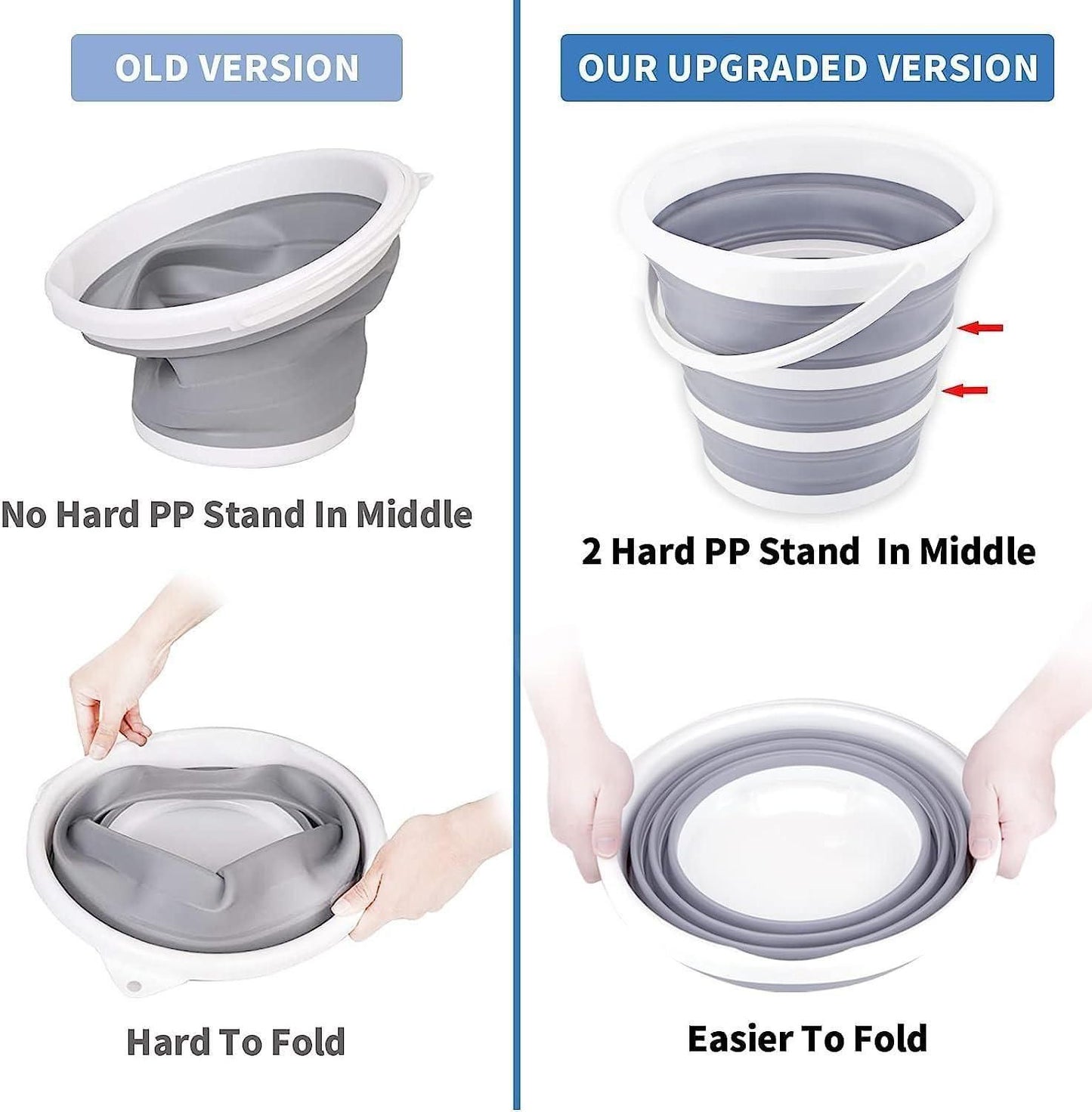 PVC Coated Collapsible Foldaway Bucket